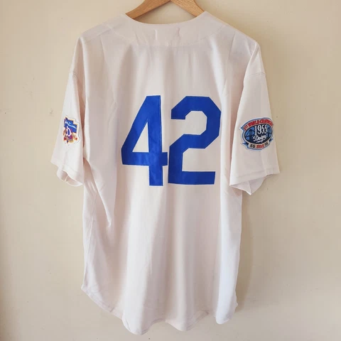 Jackie Robinson Jersey 1955 Dodgers Limited Edition Coconut Cream Size (S-2XL) Cover