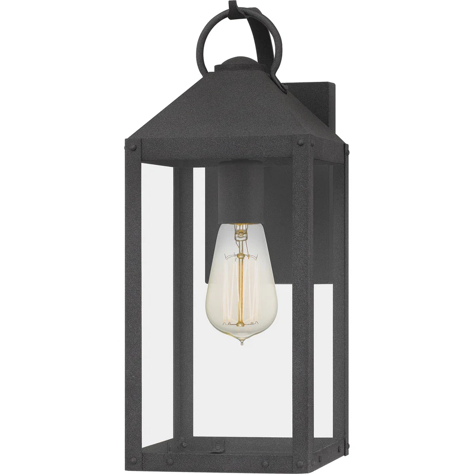 Quoizel Thorpe One Light Outdoor Wall Mount in Mottled Black - TPE8406MB - Image 1 of 1