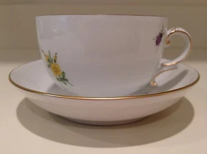 Hochst handbemalte Porzellan Insekten & Blumen Tasse/Untertasse A Made Germany Neu - Bild 1 von 10