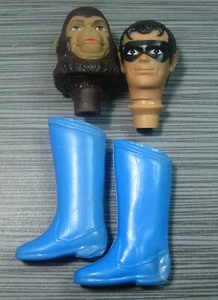 Botas originales Mego Robin & POTA Cornelius Head & Batman vintage años 70 - Imagen 1 de 2