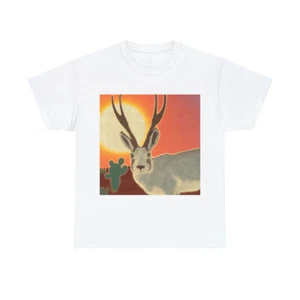 Vintage Style Jackalope Unisex Adult T Shirt Weird Funny Hipster Cryptid Cool - Picture 1 of 25