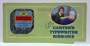 CINTAS PARA MÁQUINA DE ESCRIBIR CARTER’S~SECADORA DE TINTA~LATA DE CINTA Y MUJER EN MÁQUINA DE ESCRIBIR - Imagen 1 de 4