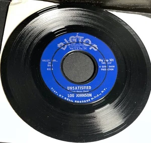 LOU JOHNSON Unsatisfied / A Time To Love, A Time To Cry BIG TOP 101 plays VG+ - Picture 1 of 2