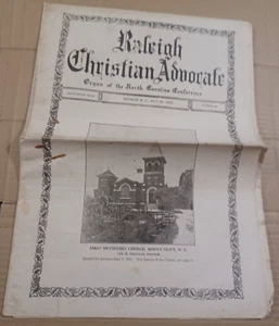 7/24/1913 Raleigh Christian Advocate, antique newspaper, North Carolina, Rare - Picture 1 of 12