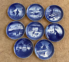 Royal Copenhagen blue Plates Lot Of 8-1965 1966 1967 1968 1969 1970 1972 1973