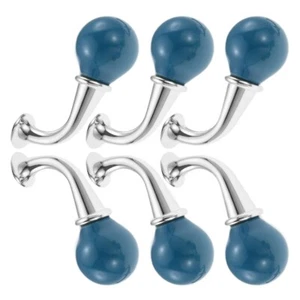 6Pcs Knobs Pulls Handles Hook Hanger for Wardrobe Shelves Shoe Cabinet 4 Color - Picture 1 of 20