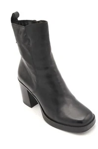 Mjus P96212 Botines Cuero Negro Cremallera Talón T 8,5cm - Imagen 1 de 4