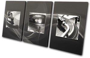 DJ Club Mazzi in Vinile Giradischi TREBLE CANVAS WALL ART Quadro Stampa VA - Foto 1 di 1