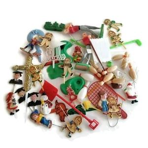 Vintage Cake Toppers & Picks Lot of 50 Mixed themes GOLF Raggedy Ann Bowling  - Picture 1 of 12