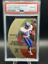 1999 Skybox Molten Metal BARRY SANDERS Perfect Fit GOLD PSA 10