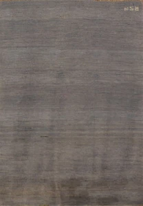 Handmade Gabbeh Solid Design Wool Modern Rug - Gray" 3x5 ft - Picture 1 of 18