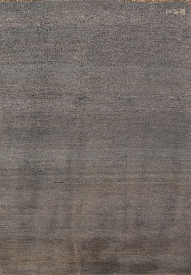 Handmade Gabbeh Solid Design Wool Modern Rug - Gray" 3x5 ft - Image 1 of 4