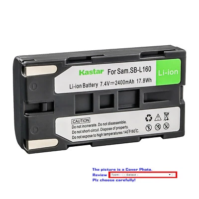 Kastar Replacement Battery for Samsung SB-L160 SB-L320 SB-L480 SB-L110A L110A