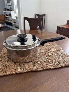 Royal Prestige Pot & Lid 3 Qt 7 Ply Stainless Steel Titanium Silver Alloy Copper - Picture 1 of 21