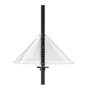 Bird Feeding Pole Baffle Kit with Polycarbonate Shield and Metal Locks - Picture 1 of 9