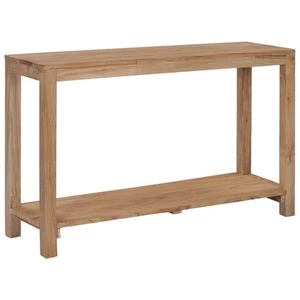 Madera Maciza Teca Mesa Consola 120x35x75cm Mobiliario Decoración Hogar vidaXL - Imagen 1 de 7