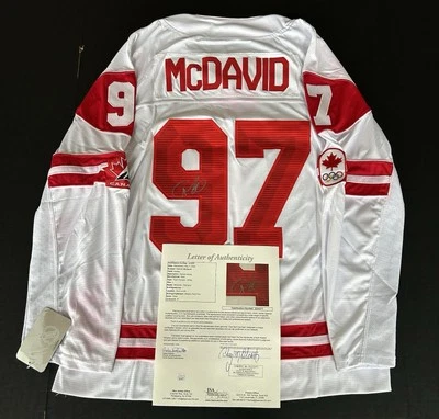 Connor Mcdavid Signed Jersey Team Canada JSA LOA  - Image 1 of 4