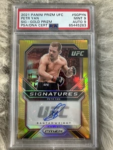 2021 PETR YAN Prizm UFC AUTO GOLD #8/10 SIGNATURES #PYN PSA 9 9 - Picture 1 of 2