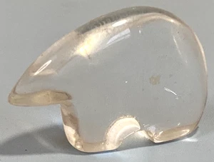 Zuni Bear Fetish Totem Clear Quartz ~1"x2" Amulet Trinket - Picture 1 of 5