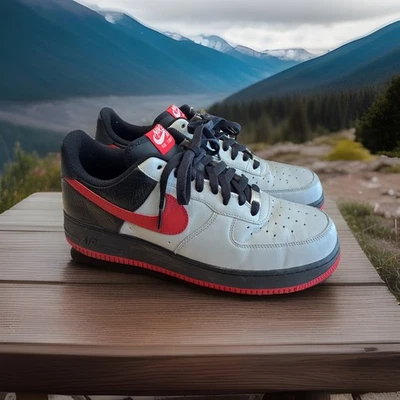 3041) Nike Air Force 1 One Low 82 Gris/Negro/Rojo 315122-062 Para hombres Talla 10.5 Foto 1 de 4