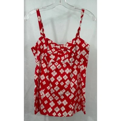 Camiseta sin mangas floral roja de cáñamo/algodón orgánico Patagonia para mujer - talla 8 Foto 1 de 4
