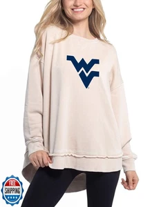 Chicka-d NCAA West Virginia Mountaineers Womens Pullover Sweatshirt, Oatmeal, - Picture 1 of 5