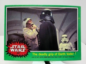 1977 Topps Star Wars Card #237 THE DEADLY GRIP OF BARTH VADER EX - Picture 1 of 4