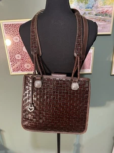 Brighton Women's WovenLeather Shoulder Bag With Braided Straps - Picture 1 of 6