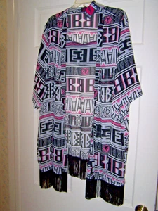 Torrid Mattel Barbie Print Collection Sheer Fringe Kimono Size 3x Top Cover up - Picture 1 of 8