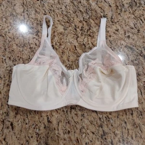 Wacoal 85121 FEATHER EMBROIRDERY Lace UW Full Coverage Bra Size 36DD Lt Yellow - Picture 1 of 23