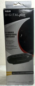 Audiovox / RCA Model DH4VS 4 Way Audio/Vidio/S-Video Selector Switch - NEW  - Picture 1 of 10
