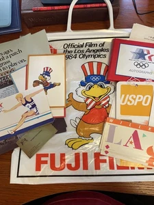 1984 Los Angeles Olympics Ephemera WELCOME STICKERS Cards Security Info More - Picture 1 of 8