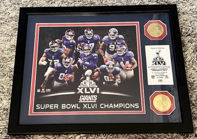 New York Giants Super Bowl XLVI Champions 2011 Edición Limitada Equipo Foto NFL Foto 1 de 3