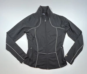 Chaqueta deportiva para correr Fila para mujer mediana negra manga larga atlética bolsillos con cremallera - Imagen 1 de 6