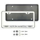 Ast0n Martin Black Laser Etched 304 Stainless Steel License Frame Silicone Guard
