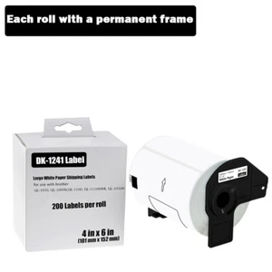 1ROLL 102mmx152mm Shipping Label 4"X6" Compatible with Brother QL-1050N DK-1241 - Picture 1 of 12