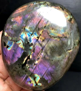 185 g AAA+++Madagascar Labradorita Púrpura Cristal Natural Pulido Piedra X908 - Imagen 1 de 8