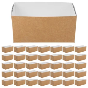 50pcs Paper Sandwich Containers Food Boxes Cake Packaging Boxes Party Favors - Picture 1 of 12