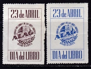 España  - Viñetas Publicitarias - Dia del Libro  - ALAG - Barcelona - Picture 1 of 2