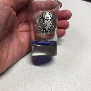 Koala Bear Shot Glass Australia 3D Pewter Color Koala Blue Bottom - Picture 1 of 7