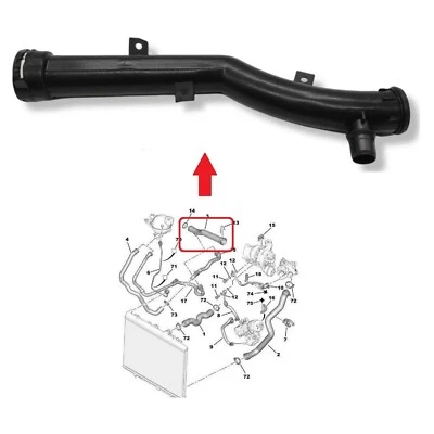 MANGUERA DE AGUA REFRIGERANTE PEUGEOT 207 208 308 508 2008 3008 5008 1.4 1.6 1351.NE Foto 1 de 4