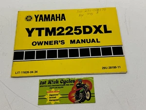 1984 YAMAHA YTM225 YTM 225 29U-28199-11 TRI MOTO MOTORCYCLE OWNERS MANUAL - Picture 1 of 3