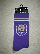 Strideline Orlando City SC 1 Pair Adult Purple Classic Knit Crew Socks, Sz M/L
