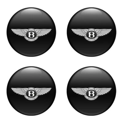 4x Bentley emblema silicona autoadhesivo pegatina insignia tapa rueda calcomanía Foto 1 de 3