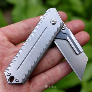 Steel Handle Heavy Duty Cutter Foldable Utility Knife with 10 Blades Pocket Tool - Picture 1 of 12