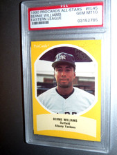 Bernie WilIiams 1990 Pro Cards All-Star Eastern League RC PSA 10 Yankees