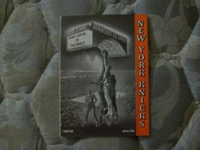 1958-59 NEW YORK KNICKS MEDIA GUIDE YEARBOOK  1959 Press Book Program NBA AD - Image 1 of 4