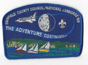 1989 National Scout Jamboree JSP Fairfield County Council Blue Bdr.  [MK1745]
