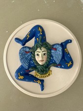 trinacria testa sicilia in gesso