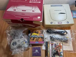Sega Saturn SS white console HST-0014 Complete NTSC-J Tested Fedex Japan JP #2 - Picture 1 of 7